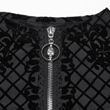 Goth Flocking Mesh Coat
