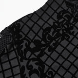 Goth Flocking Mesh Coat