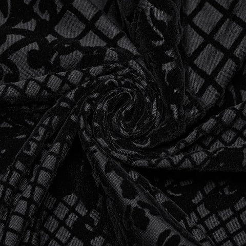 Goth Flocking Mesh Coat