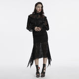 Goth pullover chiffon shirt