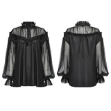 Goth pullover chiffon shirt
