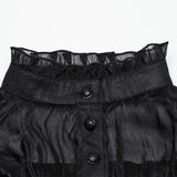 Goth pullover chiffon shirt