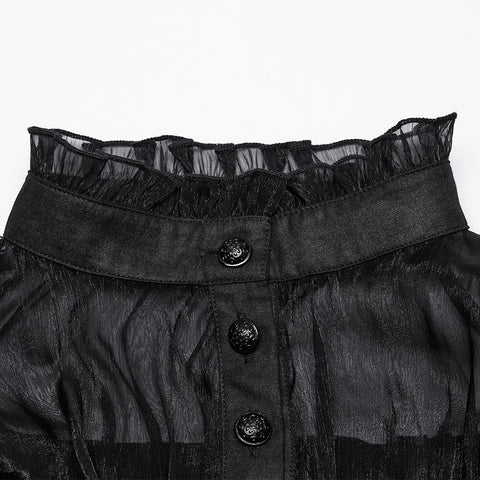 Goth pullover chiffon shirt