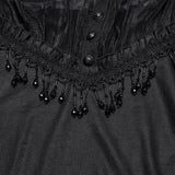 Goth pullover chiffon shirt