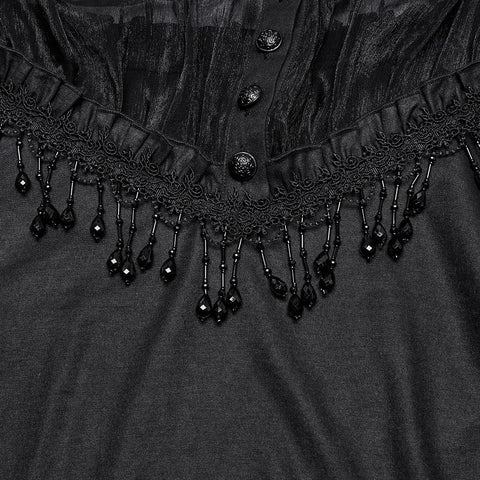 Goth pullover chiffon shirt