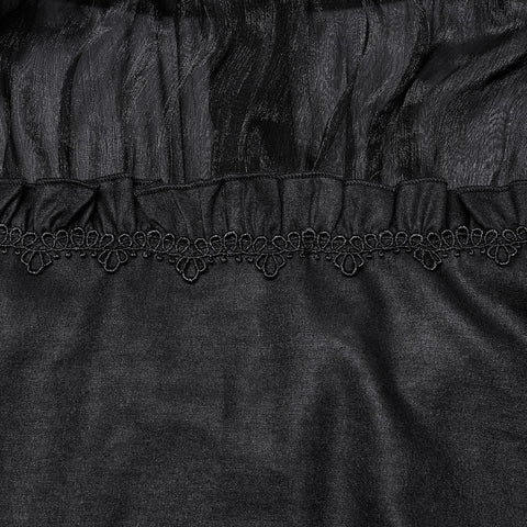 Goth pullover chiffon shirt