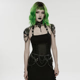 Punk metal blade waist chain