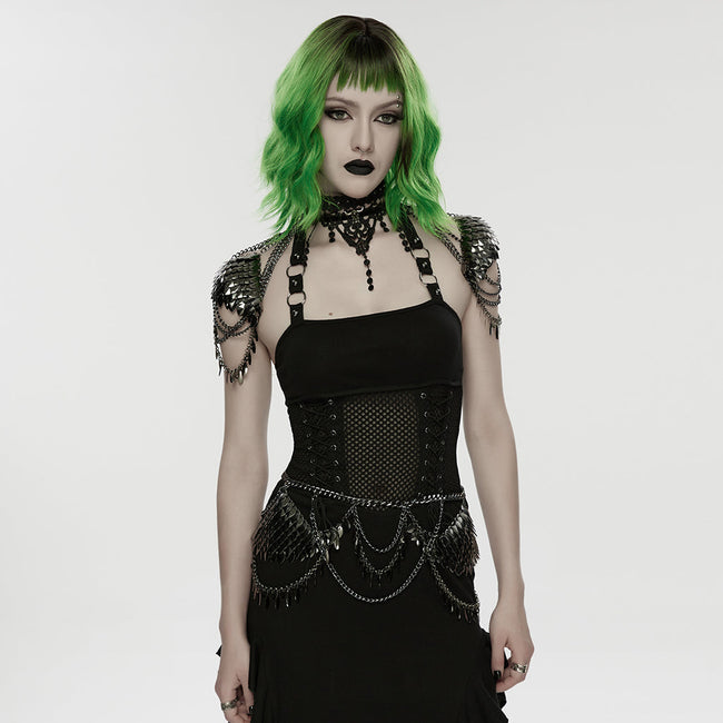 Punk metal blade waist chain