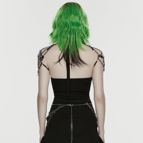 Punk metal blade waist chain