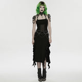 Punk metal blade waist chain