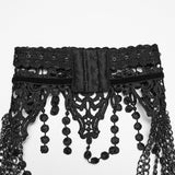 Punk lace leaf necklace