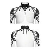 Punk lace leaf necklace
