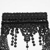 Punk lace leaf necklace