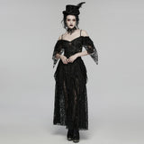 Goth retro feather formal hat
