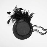 Goth Feather Ribbon format Hat