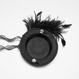 Goth Feather Ribbon format Hat