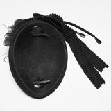 Goth Rose Ribbon Formal Hat