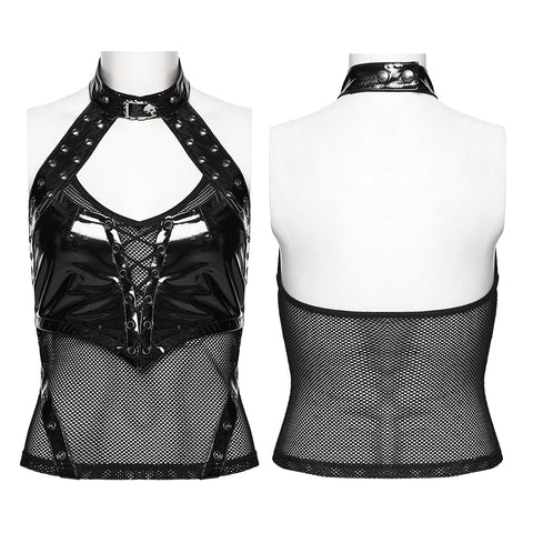 Punk structured hollow vest