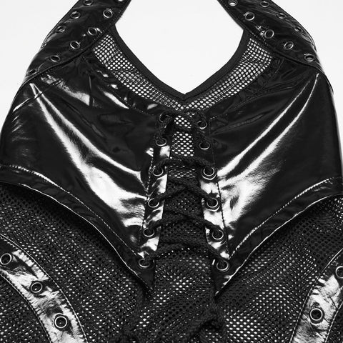 Punk structured hollow vest