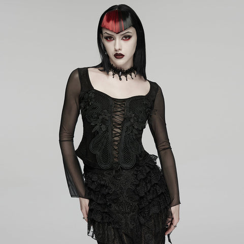 Goth embroidery T-shirt