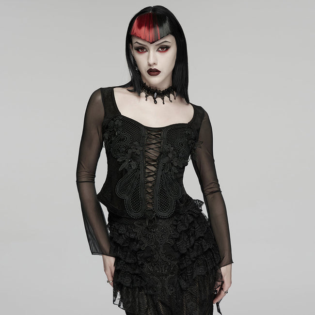 Goth embroidery T-shirt
