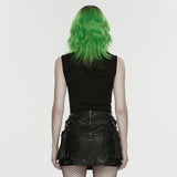 Punk hollow studed vest