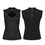 Punk hollow studed vest