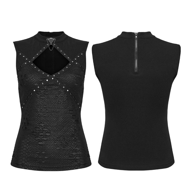 Punk hollow studed vest