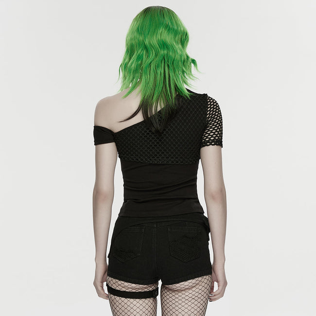 Punk Slant Shoulder T-shirt