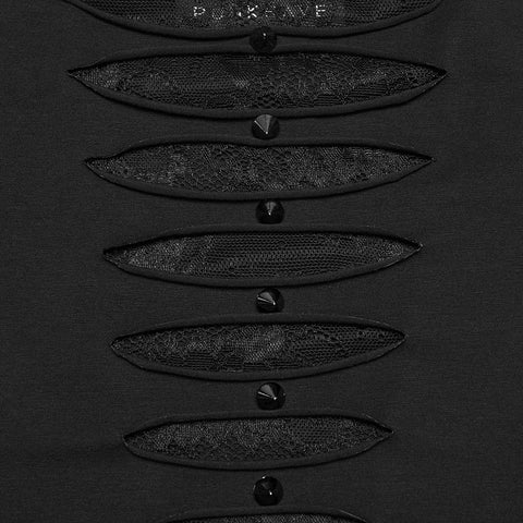 Punk Mesh Perspective Short Sleeve T-shirt
