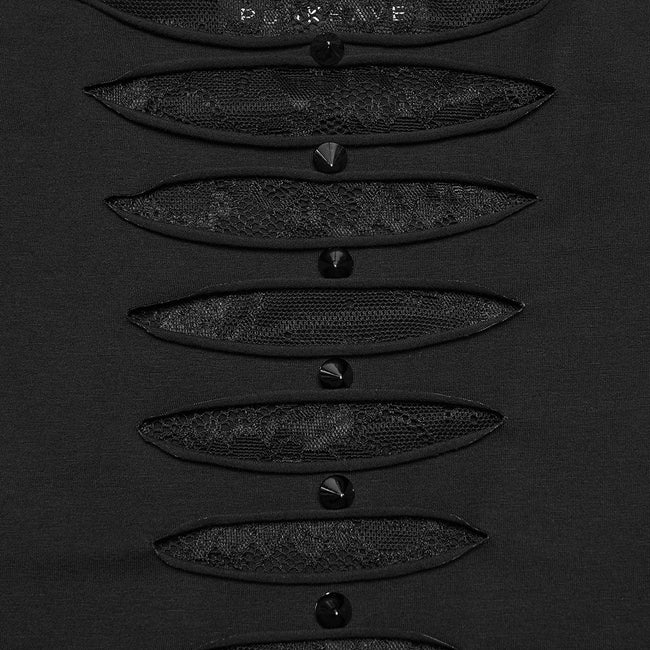 Punk Mesh Perspective Short Sleeve T-shirt