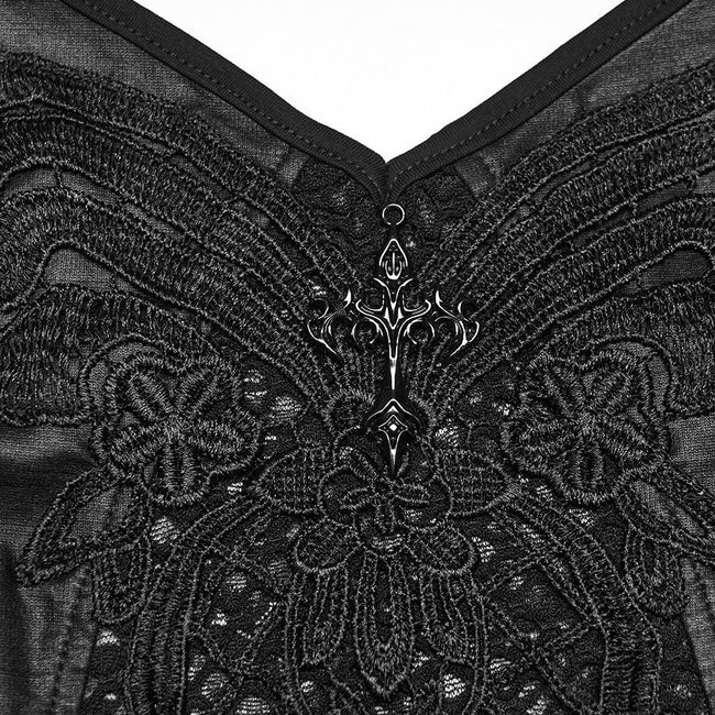 Gothic Lace and Mesh Camisole