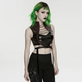 Cyberpunk leather top