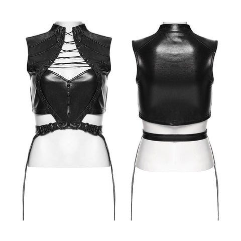 Cyberpunk leather top