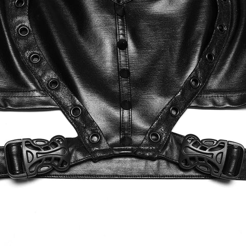 Cyberpunk leather top