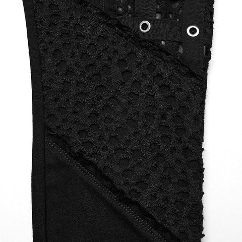 PUNK rubberized mesh Pants
