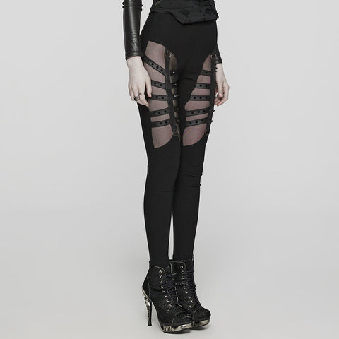 Punk Sexy split hollow leggings