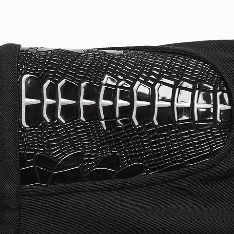 Punk skeleton leather  leggings