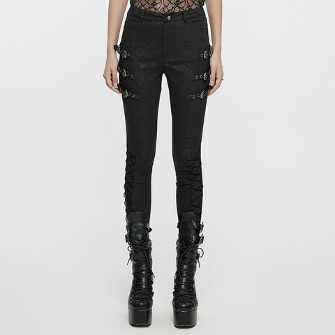 Goth retro metal leggings