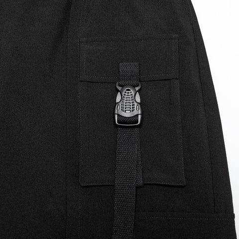 Cyberpunk wide leg cropped pants
