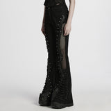 Punk street decadent flared pants