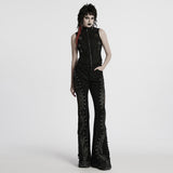Punk street decadent flared pants
