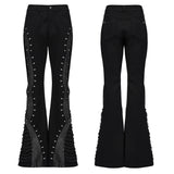 Punk street decadent flared pants