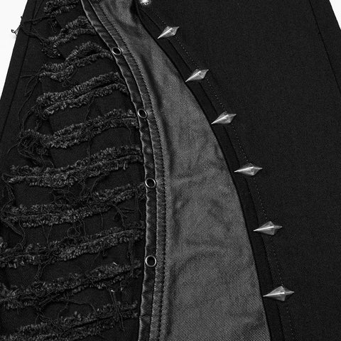 Punk street decadent flared pants
