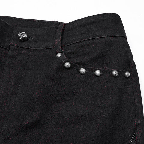Punk hollow structured flared pants