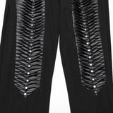 Punk 3D pleated leggings