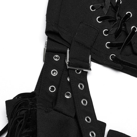 Punk detachable tassel pants