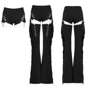 Punk detachable tassel pants
