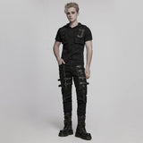 Metal punk stretch pants