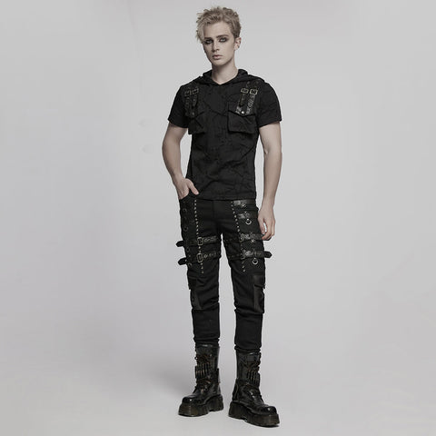 Metal punk stretch pants